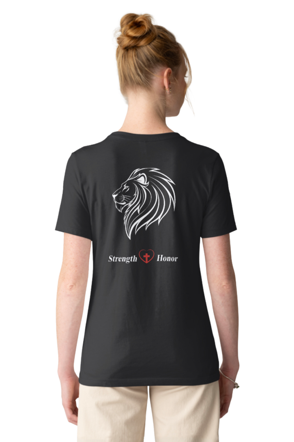 Women's Strength + Honor Lion T-Shirt - Image 2